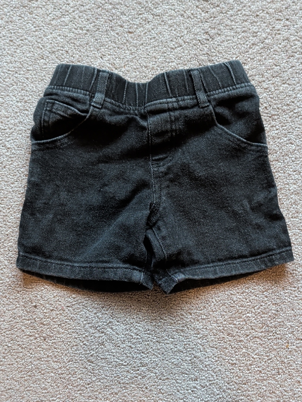 Kids 2T Black Pull-On Denim Shorts